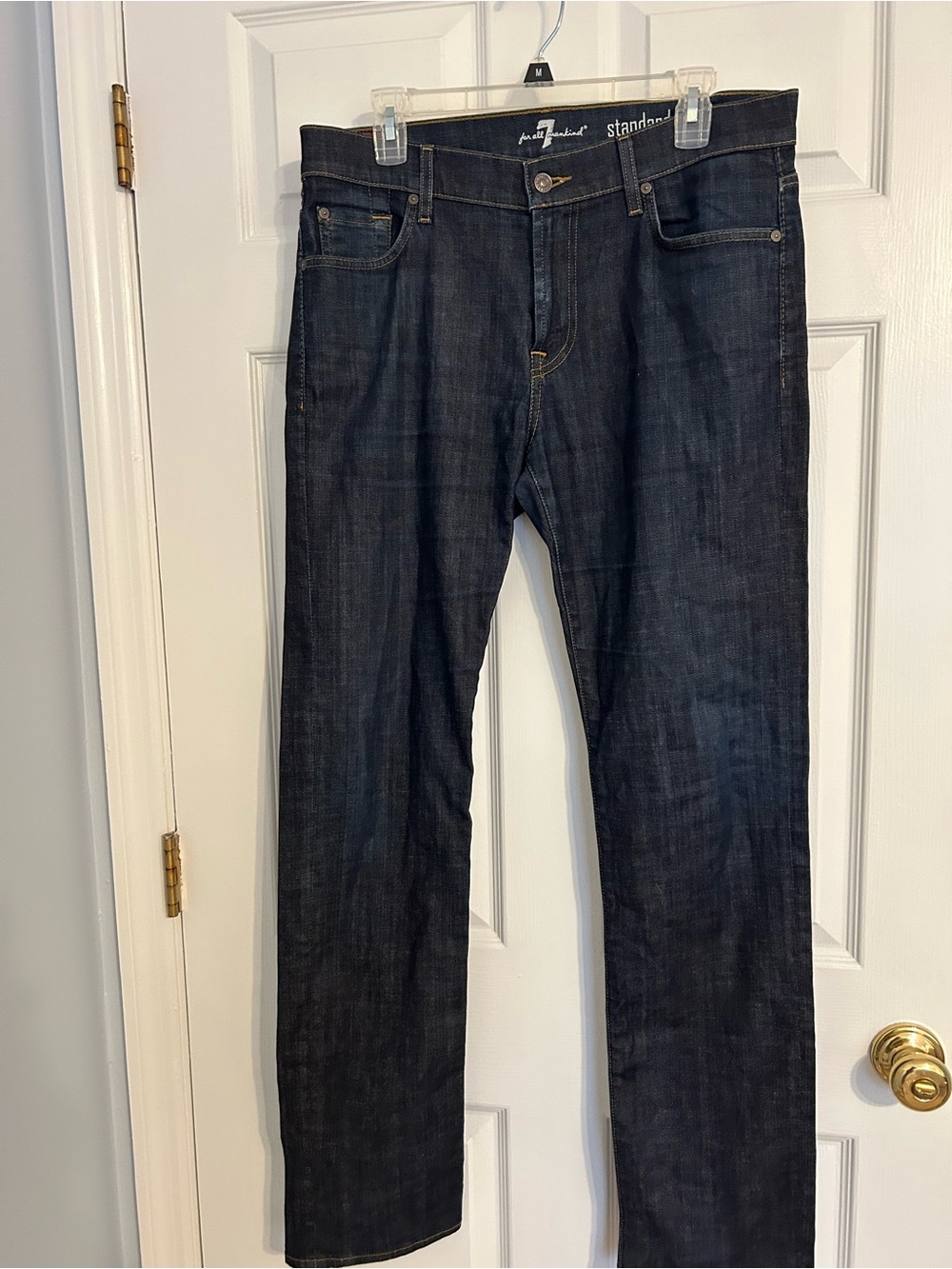 7 For All Mankind Dark Blue Straight Jeans